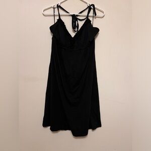 Express Black  dress with ruffles and tie straps